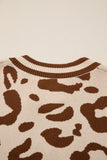 Animal Pattern V-Neck Sweater