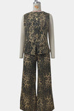 Stylish Leopard Print Pant Set