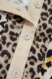 Leopard Print Button-Front Blouse