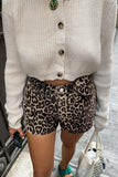 Leopard Print Casual Shorts