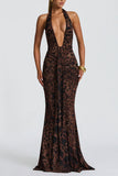Halter Neck Evening Dress