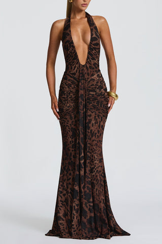 Halter Neck Evening Dress