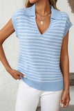 Striped V-Neck Sweater Vest