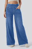 High-Waist Wide Leg Denim Jeans