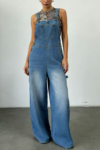Classic Denim Overalls Jumpsuit