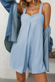 Pleated Romper with Relaxed Fit