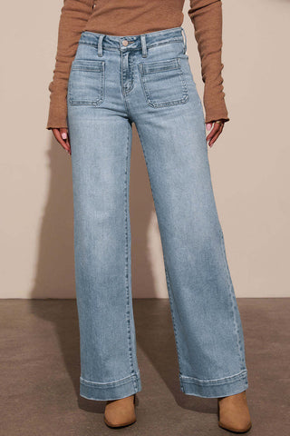 High-Waist Straight Jeans