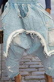 Distressed Harem Boyfriend Jeans