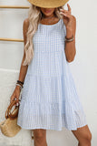 Sleeveless Gingham Mini Dress