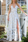 Floral Maxi Dress with Ruffle Details