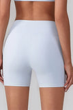 High-Waisted Laser Cut Casual Shorts