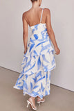 Floral One-Shoulder Casual Dress
