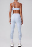 High-Waisted Perforated Casual Leggings