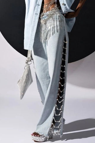 Stylish Lace-Up Casual Pants