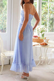 Ruffle Hem Bow Midi Dress