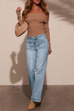 High-Waist Straight Jeans