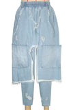 Distressed Harem Boyfriend Jeans