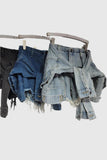 Stylish Button-Front Denim Skort
