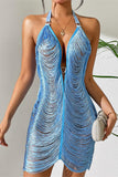 Fringe Halter Casual Dress