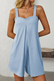Pleated Romper with Relaxed Fit