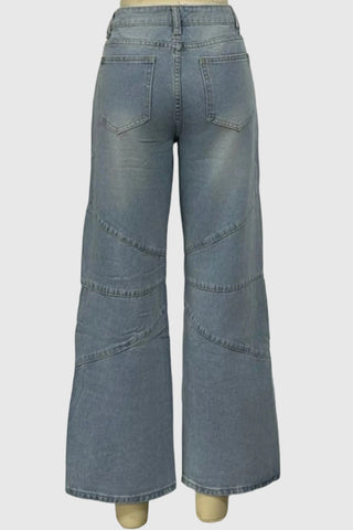 Stylish Wide-Leg Straight Jeans