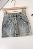Button-Front Mini Skirt