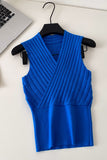 Wrap-Front Knit Tank Top