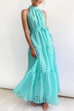 Halter Neck Casual Maxi Dress