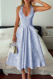 Halter-Neck Evening Dress