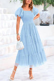 Elegant Puff Sleeve Dress
