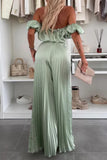 Elegant Off-Shoulder Pants Set