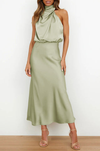 Elegant Halter-Neck Evening Gown
