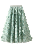 Textured Circle A-Line Skirt