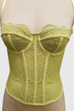 Lace-Trimmed Bustier Tank Top