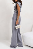 Stylish Draped Two-Piece Set