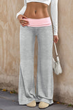 High-Waist Wide-Leg Casual Pants