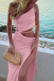 Cutout Bodycon Sundress with Side Slit