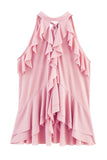 Ruffled Halter Tank Top
