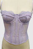 Lace-Trimmed Bustier Tank Top