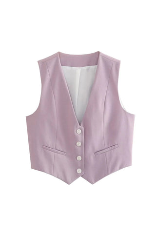 Classic Buttoned Waistcoat Vest