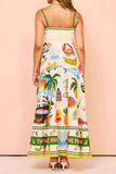 Vibrant Patterned Strappy Sundress
