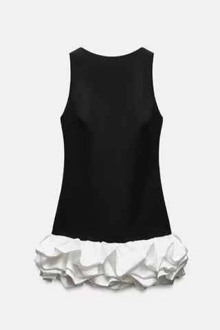 Ruffled Hem Casual Dress