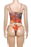 Tie-Dye Bikini and Skirt Set