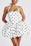 Halter-Neck Bubble Hem Dress