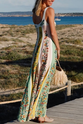 Vintage Floral Maxi Dress