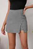Sleek Front-Slit Mini Skirt