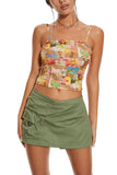 Floral Print Spaghetti Strap Tank Top