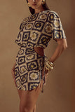 Geometric Patterned Casual Dress