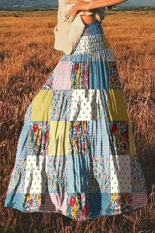 Patchwork Maxi Skirt