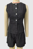 Sleeveless Button-Front Short Set